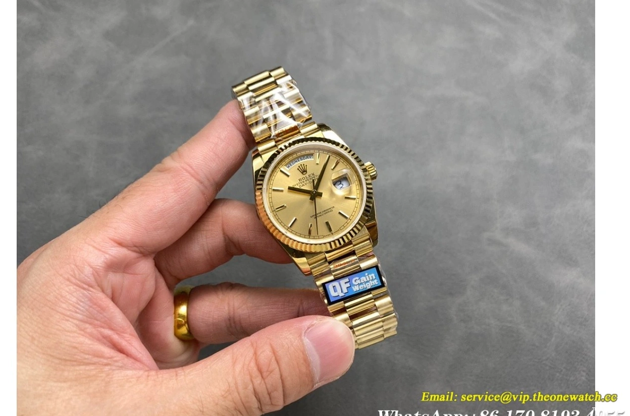 Weight) Stk YG Gold 128238 VR3255(Gain QF DayDate V3 YG 36mm 0513